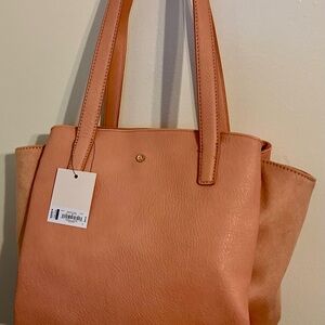LC Lauren Conrad Faux Leather Pink Tote Handbag